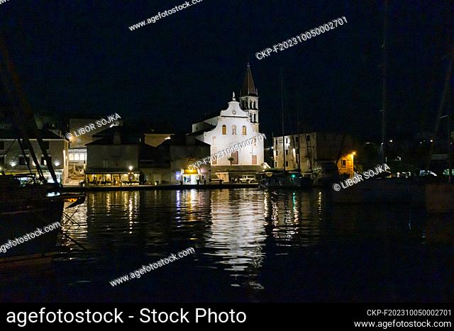 Milna city, ACI Marina Milna, Our Lady of Annunciation church, sea, recreation, holidays, island of Brac, Dalmatia, Croatia, September 12, 2023