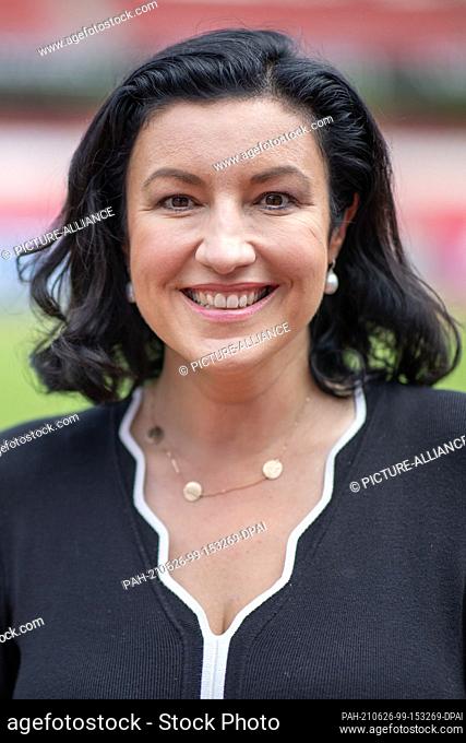 26 June 2021, Bavaria, Nuremberg: Dorothee Bär (CSU), Minister of State for Digital Affairs, is in second place for the upcoming Bundestag election in the...