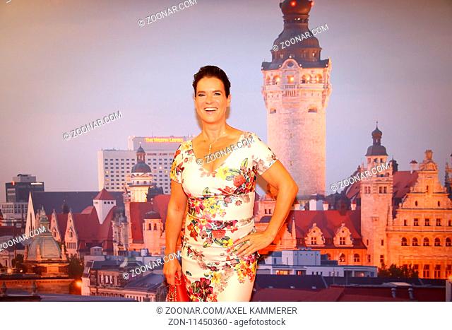 Katarina Witt auf dem Roten Teppich anläßlich der Gala zum 10.GRK Golf Charity Masters Leipzig 2017
