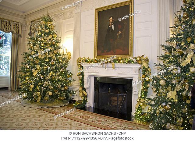 The 2017 White House Christmas decorations, with the theme ""Time-Honored Traditions, "" which were personally selected by first lady Melania Trump