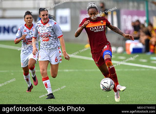 Roma football player Lindsey Thomas during match Roma-Pink Bari in the Trigoria ground. Rome (Italy), August 30th, 2020