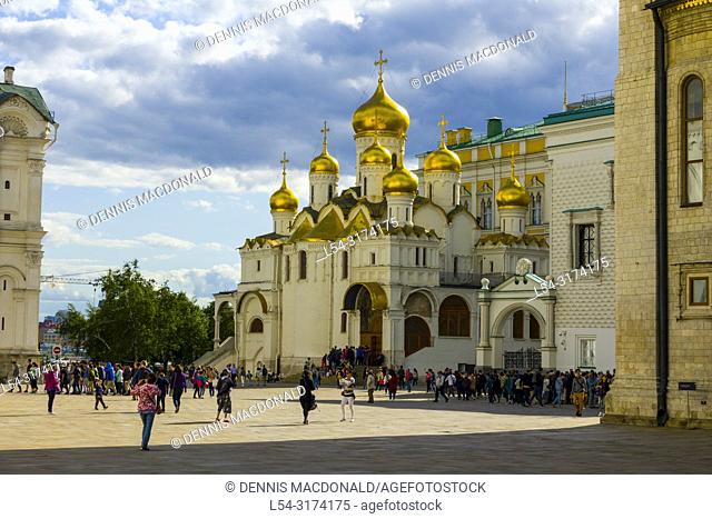 The Annunciation Catherdral The Kremlin Moscow Russian Moskva city National capital of Russia. The Moscow Kremlin (Russian: ÐœÐ¾Ñ. ÐºÐ¾Ð²Ñ. ÐºÐ¸Ð¹ ÐšÑ