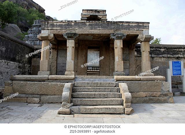 Entrance to the Akkana Basadi (temple of the elder sister), Sravanabelgola, Karnataka, India