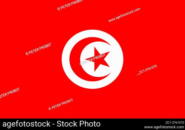 National flag of the Tunisian Republic