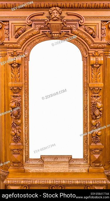 Old wooden picture frame - abstract background