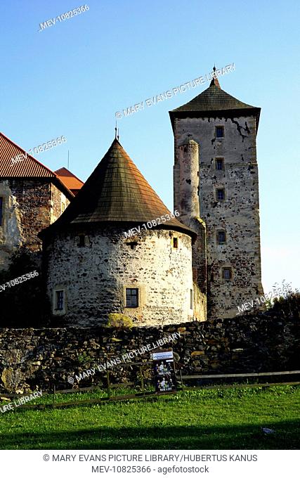 The Czech Republic, Svihov (Schwihau): Towers of Svihov Castle