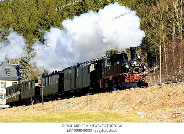 steam train, Steinbach - Jöhstadt, Germany