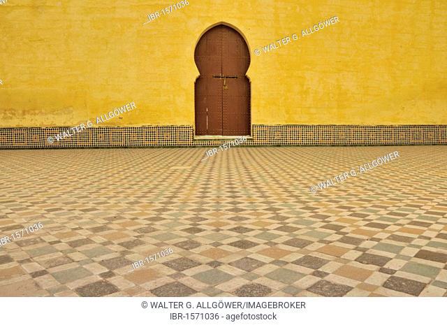 Courtyard, Moulay Ismail Mausoleum, Meknes, Morocco, Africa