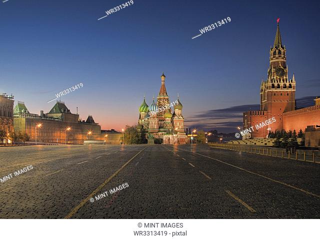 Kremlin, Saint Basil's Cathedral, and Red Square, Moscow, Russia