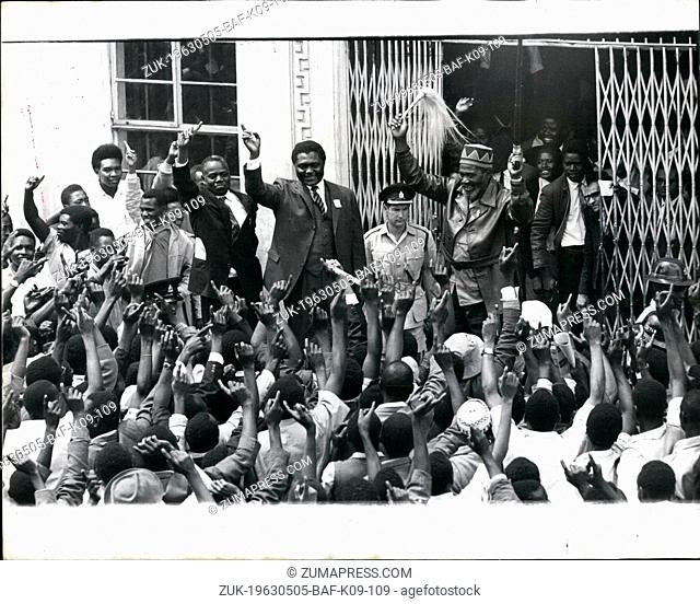 May 05, 1963 - Success For Kenyatta In Kenya Elections- Jomo Kenyatta's KANU Party has scored a renounding success in the Kenya General Election and has gained...