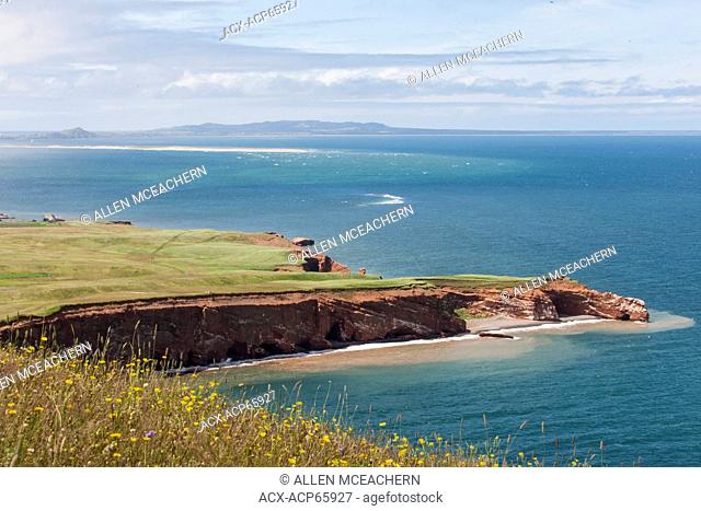 Looking down from Big Hill on Entry Island in the Magdalen Islands, Quebec. © Allen McEachern