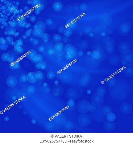 Abstract Light Background. Blurred Lights Blue Background