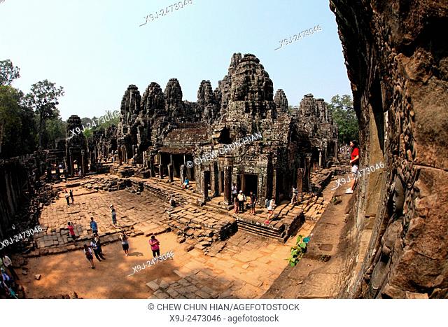 Bayon Temple in the Angkor Thom Area, Siam Reap, Cambodia