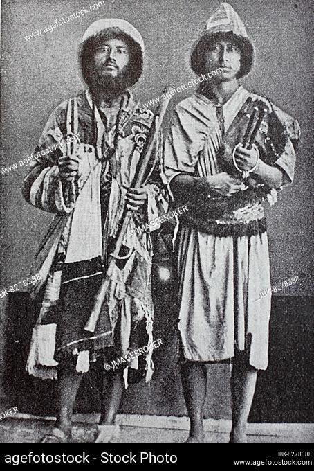 Arabisches Kulturleben, Derwische aus Buchara, heute Usbekistan, Foto aus 1880, Historisch, digitale Reproduktion einer Originalvorlage aus dem 19