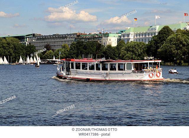 Hamburg, Germany, Alster Boat