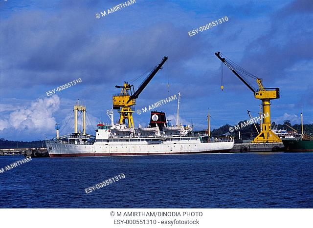 Shipping port , Port Blair , Andaman Islands , India