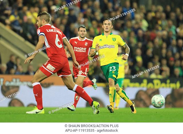 2017 Football Carabao Cup First Round Norwich City v Swindon Town Aug 8th. August 8th 2017, Carrow Road, Norwich, England; Carabao Cup First Round; Norwich City...