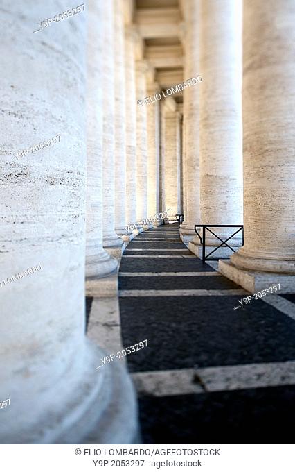 Saint Peter's Square. Colonnade. Vatican City. Rome. Italy