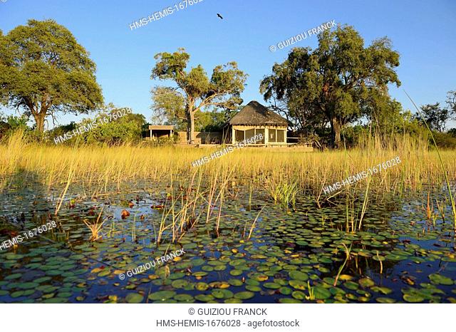 Botswana, Northwest District, Okavango Delta listed as World Heritage by UNESCO, the Vumbura Plains is a luxury camp situated on a private concession on the...