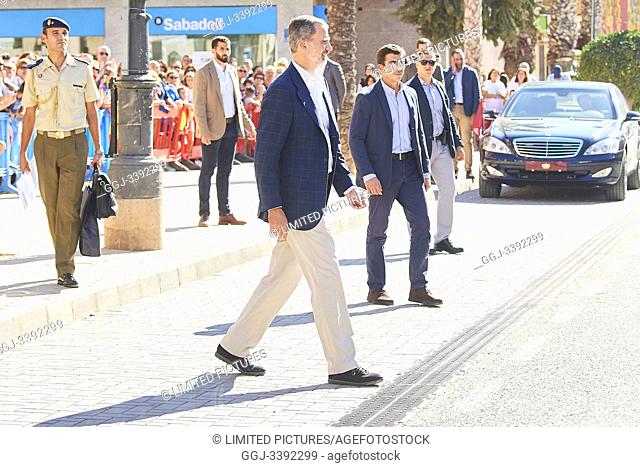 King Felipe VI of Spain visit Los Alcazares (Murcia) after the September floods on October 4, 2019, Spain