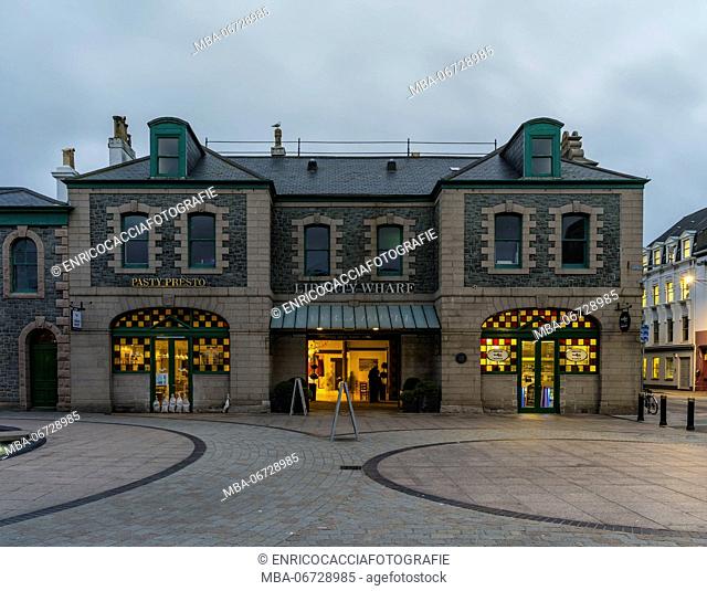 Market hall on the Liberation Square in St Hélier on Jersey