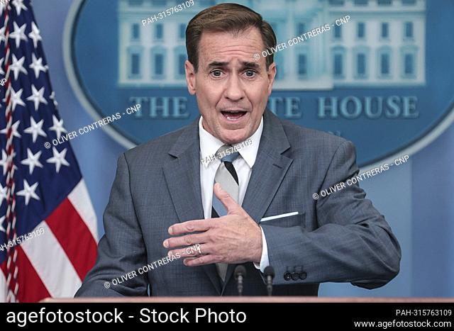 National Security Council spokesman John Kirby speaks during the daily press briefing in the James Brady Room at the White House on September 16, 2022