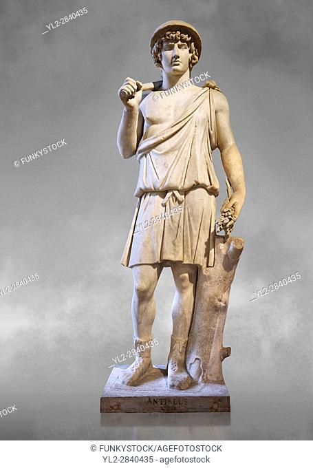 Statue known as Antonius as Aristaeus. Antinous was the young Bithynian favoured by the emperor Hadrian who was deified after drowning under mysterious...
