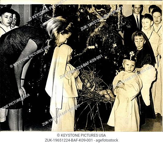 Dec. 24, 1965 - Belgien Royal Children Take Part in nativity Play - Princess Astrid, and Prince Laurent, the CHildren of Prince Albert and Princess Paola of...