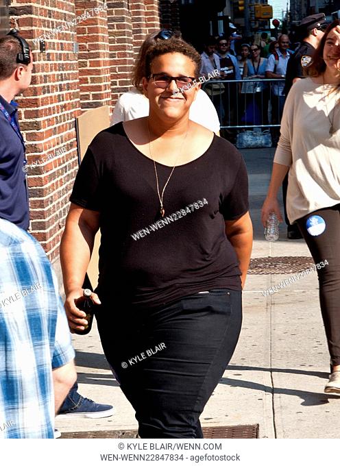 Celebrity Guest attend the first taping of the Late Show with Stephen Colbert in NYC. Featuring: Brittany Howard Where: New York, New York
