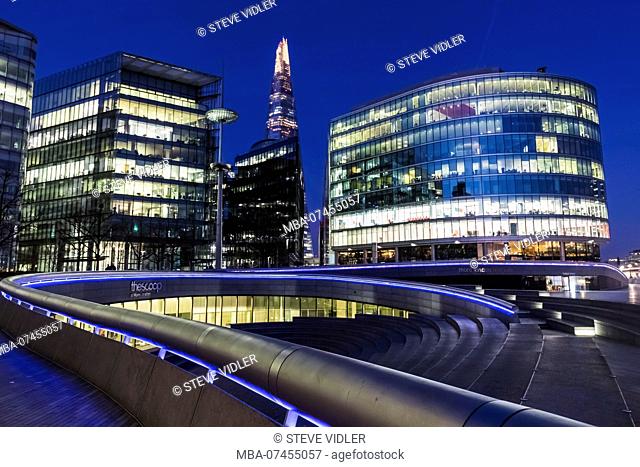 England, London, Southwark, London Bridge City, The Scoop and More London Riverside Offices