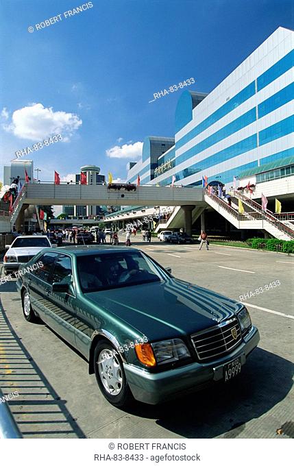 Mercedes car in Shenzhen City, the Special Economic Zone boom town on the border with Hong Kong, China, Asia