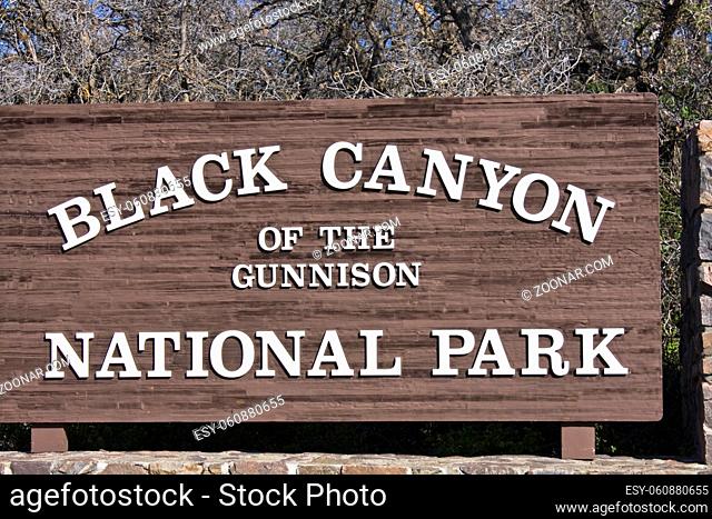 Black Canyon of Gunnison National Park- welcome sign