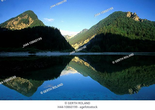 Slovenia, lake, mountain, reflection, Julian Alps