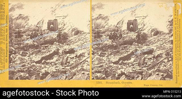 Author: Carleton Watkins. Steambath, Geysers, Napa County, California - 1867 - Carleton Watkins American, 1829 - 1916. Albumen print, stereo, No