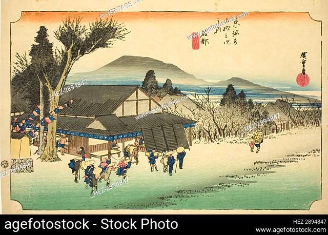 Ishibe: Megawa Village (Ishibe, Megawa no sato), from the series Fifty-three .., c. 1833/34. Creator: Ando Hiroshige