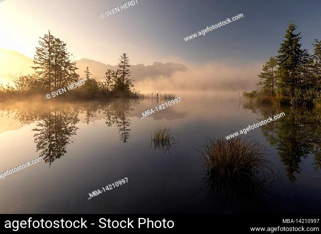 The Barmsee on a foggy morning