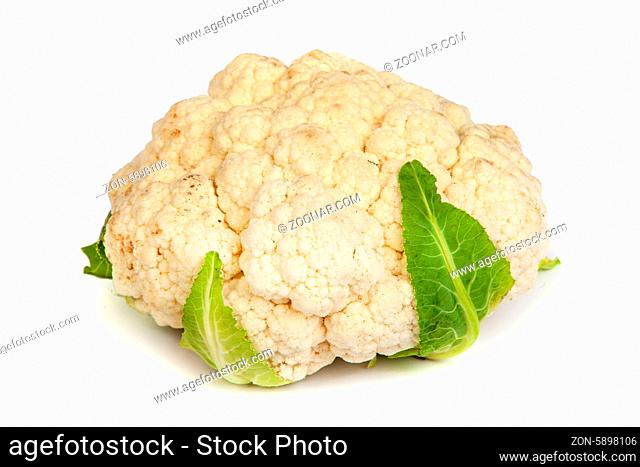 Fresh cauliflower isolated on a white background