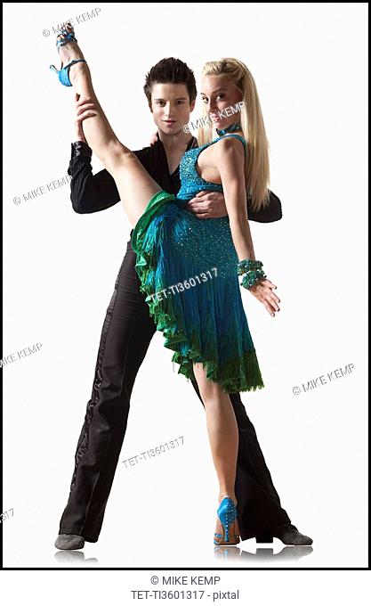 Couple performing ballroom dance