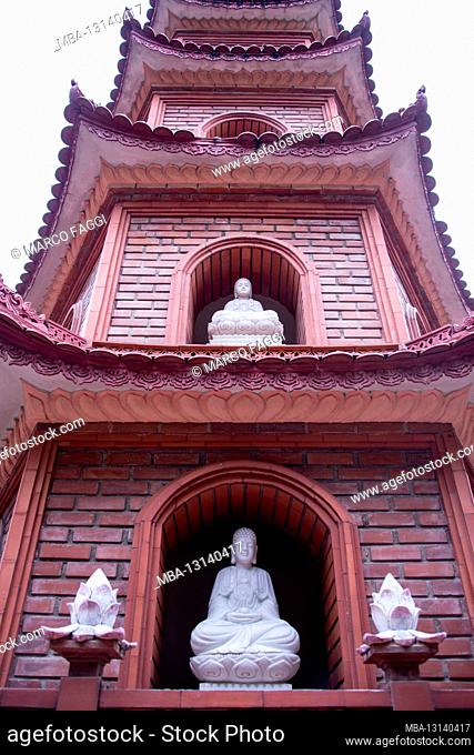 Pagoda with marble figures, Hanoi, Vietnam