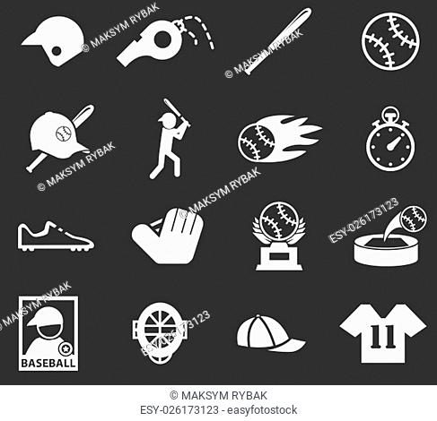 Baseball simply icons for web and user interfaces