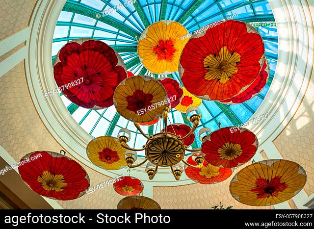 Parasols Suspended From the Ceiling of the Bellagio Hotel
