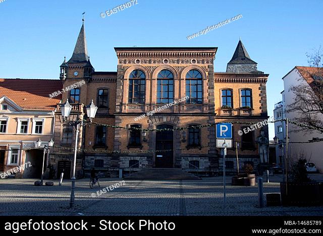 Historic town hall, listed, Calbe (Saale), Saxony-Anhalt, Germany