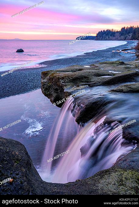 Sandcut Falls, Sandcut Regional Park, Shirley, Vancouver Island, BC, Canada