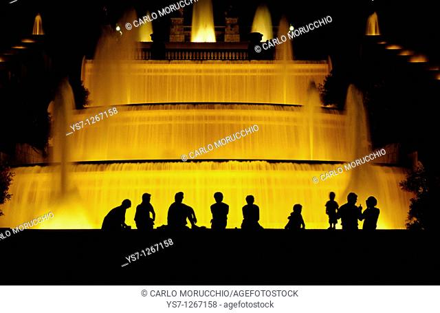 Palau Nacional fountain, Barcelona, Spain