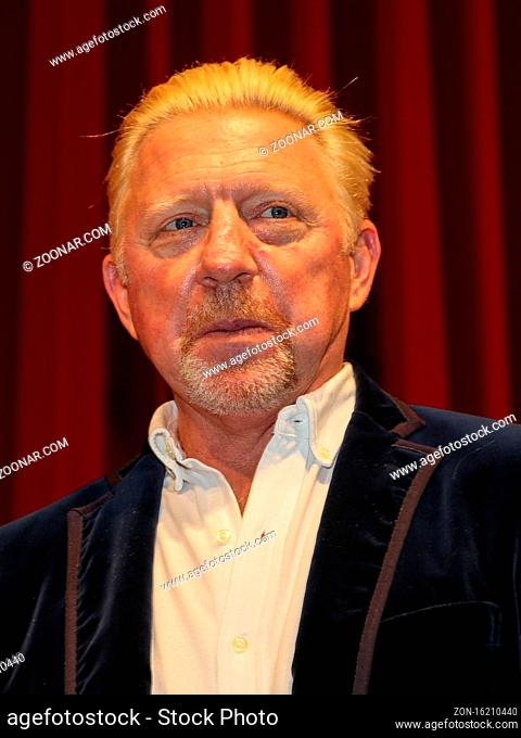 ehemaliger deutscher Tennisspieler Boris Becker bei einer Veranstaltung am 14.10.2020 in Dessau - former German tennis player Boris Becker at an event on...