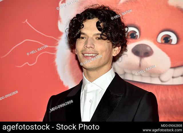 Hell Raton attends at the red carpet of Disney movie Red at The Space Cinema Moderno in Rome, (Italy).February 25th, 2022