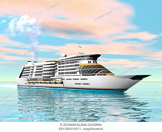 Cruise ship - 3D render