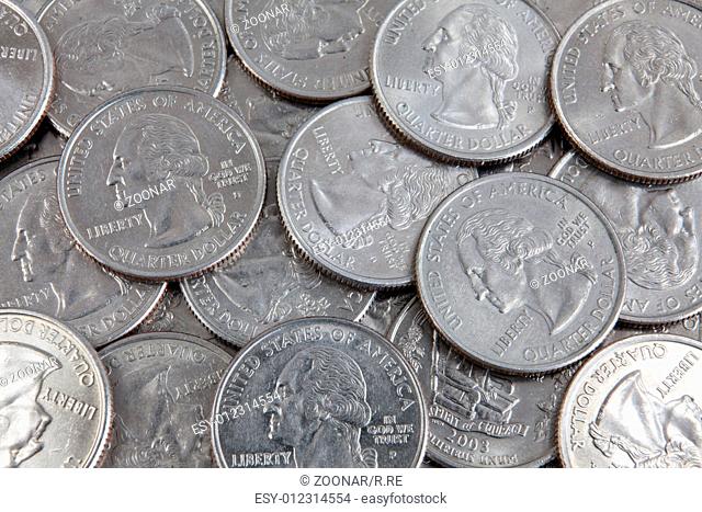 US quarter dollar coins