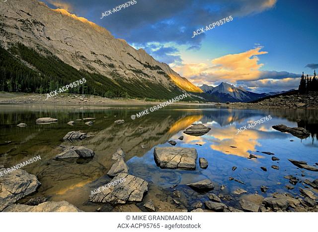 Medicine Lake in the Canadian Rocky Mountains Jasper National Park Alberta Canada