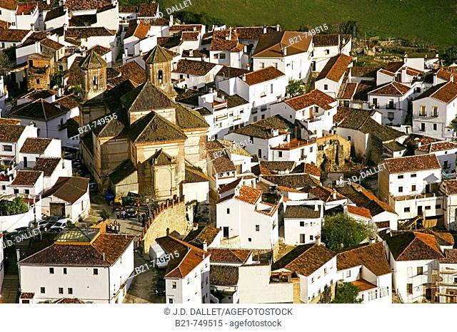 Spain. Andalusia. Malaga province. Village of Alpandeire in the Ronda mountains. (Serrania de Ronda)
